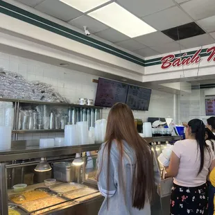 customers in the kitchen