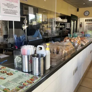Counter of prepared foods