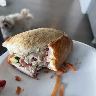 Half of the combo sandwich