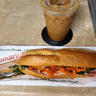#1. Combination Sandwich, and Viet Iced Café.