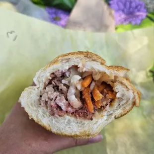 #13 meatball and egg sandwich ($7), with extra pate and no jalapenos or cilantro