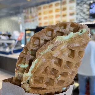 Pandan waffle