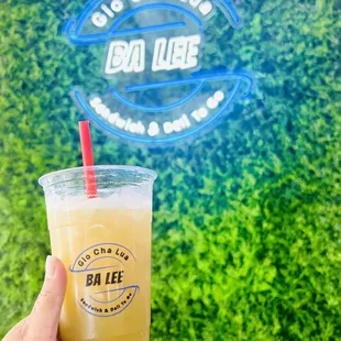 Refreshing sugar cane drink