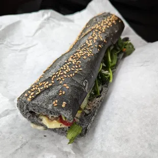 Crispy Pork ($6.97) on Charcoal Bread ($0.50). Pork wasn't crispy and bread was stale. 1/15/2023