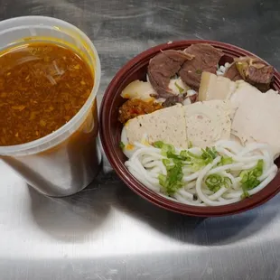 Beef spicy noodle soup