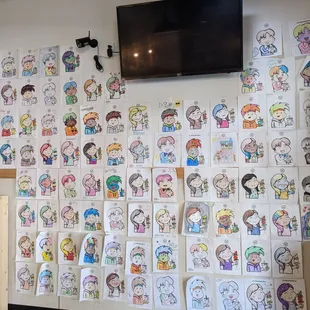 Super cool art wall :)