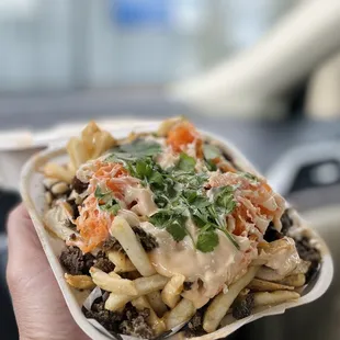 Banh mi BLVD Fries.  Reg w/ lemon grass ribeye $10