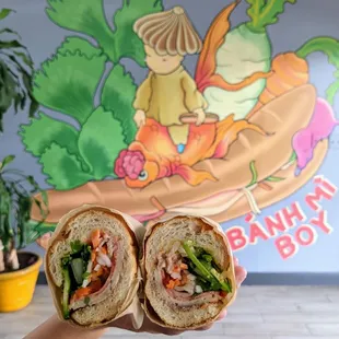 #1 "Tien Hung Special" ($7) bbq pork, vietnamese salami, ham and veggies