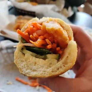 Sriracha Honey Shrimp Banh Mi