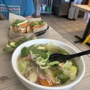 Chicken Banh Min and Pho