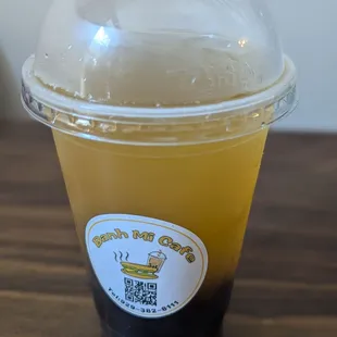 September 15, 2024; Mango Green Tea with Tapioca.