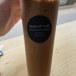 Vietnamese Condensed Milk Coffee (large $7.5)