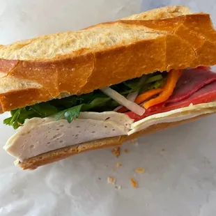 Number 8- Vietnamese pork bologna, paté, and veggies