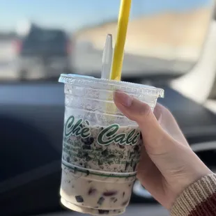 Grass jelly, red bean, and coconut milk dessert