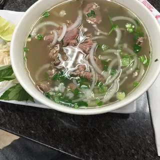 16. Rare Steak and Well Done Brisket Noodle Soup