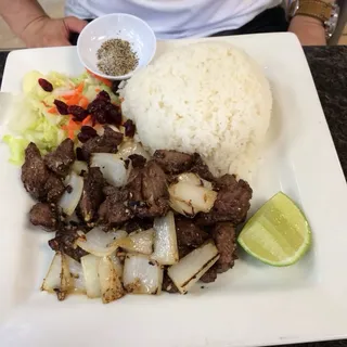 50. Grilled Beef with Steamed Rice