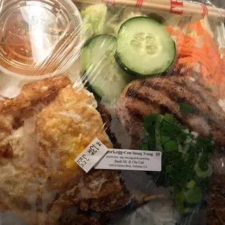 52. Grilled Pork Chop and Egg with Steamed Rice