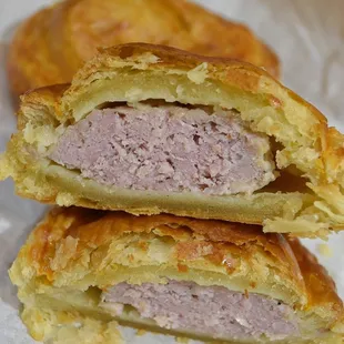 the inside of a pastry