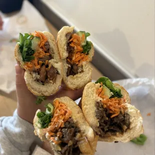 lemongrass beef &amp; five spice chicken