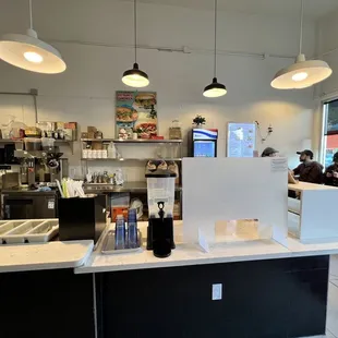 the inside of a fast food restaurant