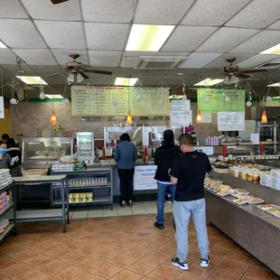 Order counter and menu