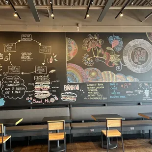 Beautiful chalk board soon as you enter