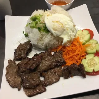 Lemongrass Beef Rice Plate