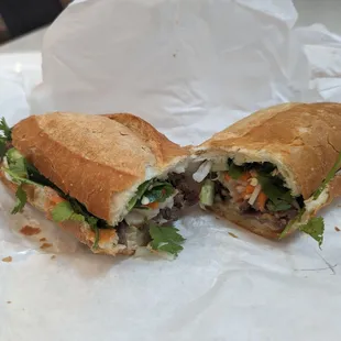 Grilled pork banh mi