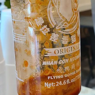 Empty Sriracha bottle... they were all empty!