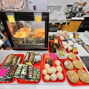a variety of baked goods