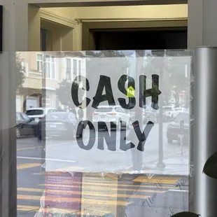 CASH ONLY SIGN
