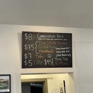 Menu as of 11/15/22