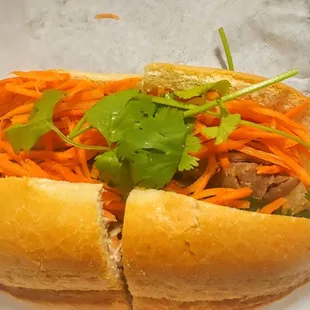 5 spice Chicken Bahn Mi...no shortage on Carrots!
