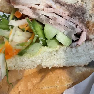 Banh mi dac biet (cold cut ham)