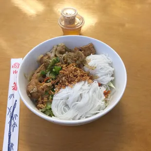 V5. Fried Tofu Vermicelli Noodle Bowl