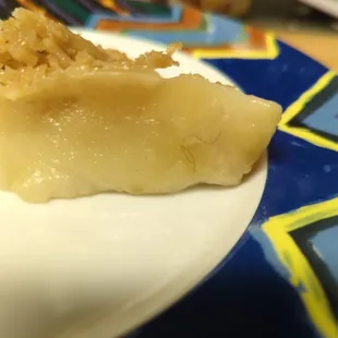 a piece of food on a plate