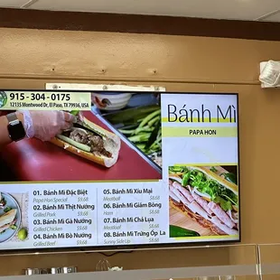 Menu - Sandwiches