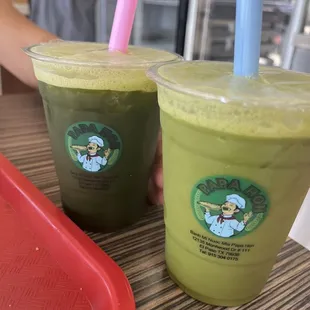 Left: Rửa Mà original  Right: Rửa Mà with coconut milk