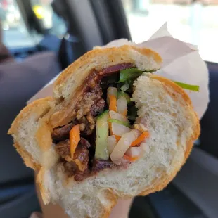 BBQ beef banh mi