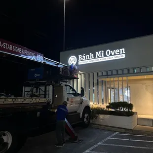 Banh Mi Oven installed their sign today.