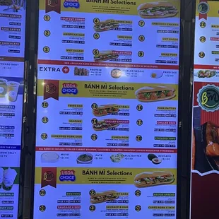Menu as of 8/25/22