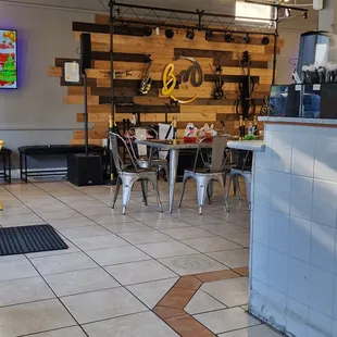 the inside of a restaurant