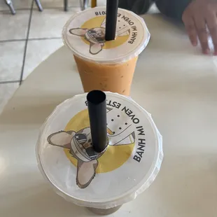 Top: Thai Tea Bottom: Vietnamese Coffee