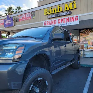 the front of the truck