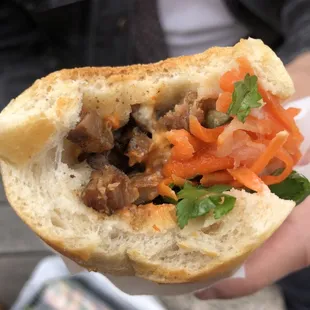 Grilled pork sandwich