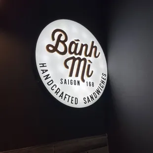 the sign for banh mih