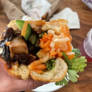 Mock curry chicken sandwich