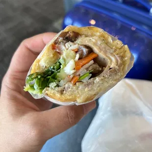 #12 bahn Mi. Pork roll, pork belly and grilled pork.