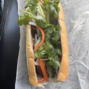 Grilled pork bahn mi