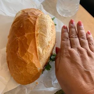 It's the size of my hand.